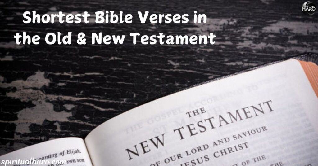 Shortest Bible Verses in the Old & New Testament